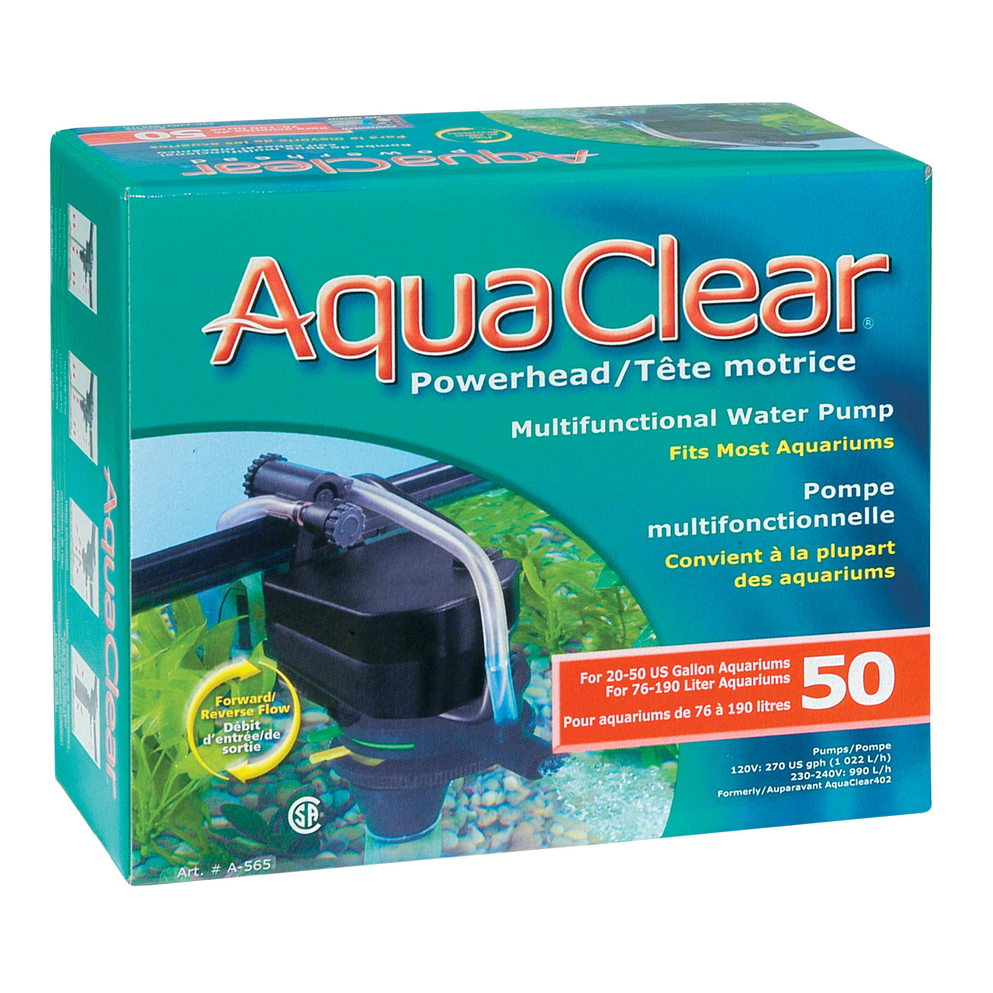 Fluval AquaClear Power Head Multifunctional Water Pump 50